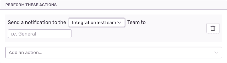 Microsoft Teams alert rule action